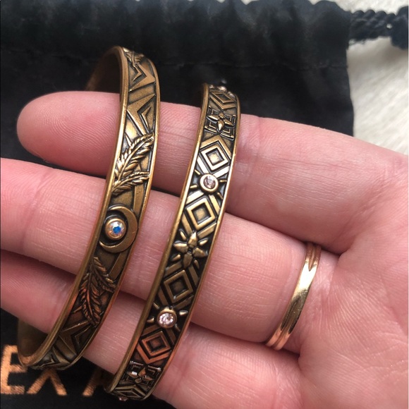 Alex and Ani Gold Bracelet Cuffs - Picture 2 of 5